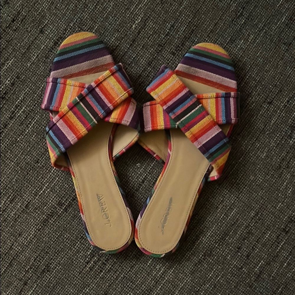 J. Crew Rainbow Sandals with Playful Straps